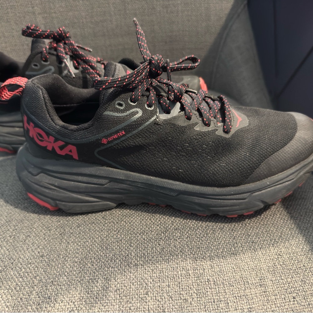 HOKA Black and Pink Running Shoes